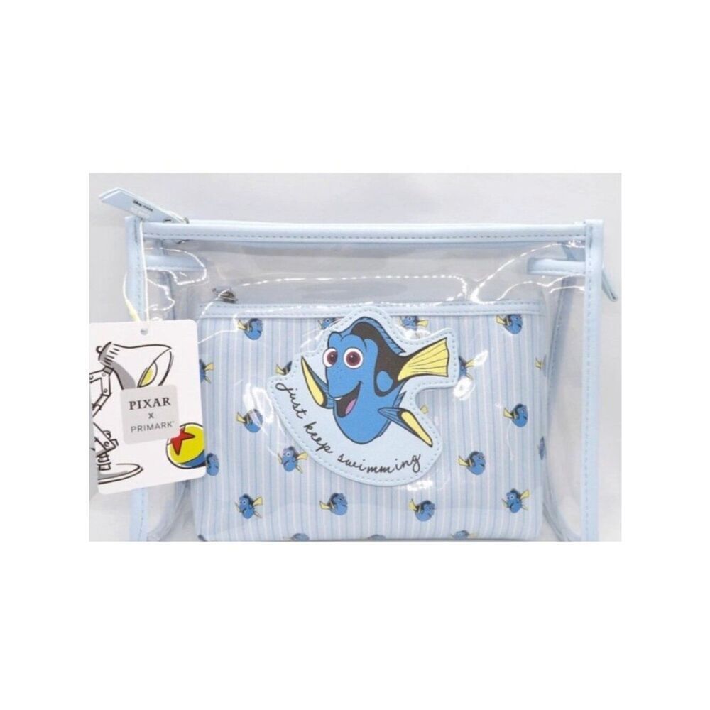 Disney Pixar Finding Nemo’s Dory Primark 2pc Cosmetic Toiletry Bag Set New